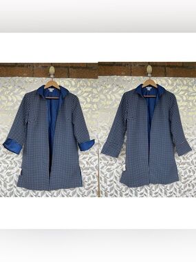 Grace Chuang Philadelphia Museum of Art Polka Dot Jacket Mid Thigh Coat S